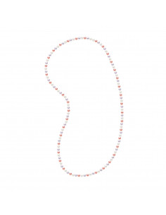 Sautoir Perles de Culture Semi-Rondes 6 mm - Longueur 80 cm - Disponible en 3 Coloris - XENA