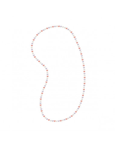 Collana Semi-tondo Perle di coltura 6mm - Lunghezza 80 cm - Disponibile in 3 colori - Xena