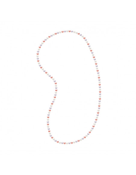 Collana Semi-tondo Perle di coltura 6mm - Lunghezza 80 cm - Disponibile in 3 colori - Xena