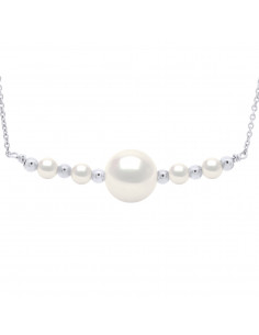Collier 5 Perles de Culture - 2 Coloris Disponibles - Argent 925 - CAMILLE