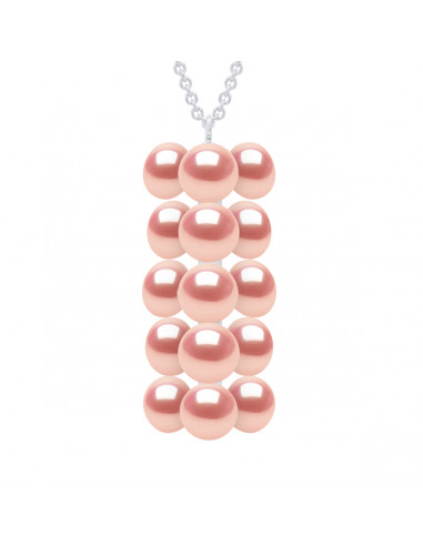 Collana a catena in argento 925 con pendente Talismano 20 perline culturale - Agata