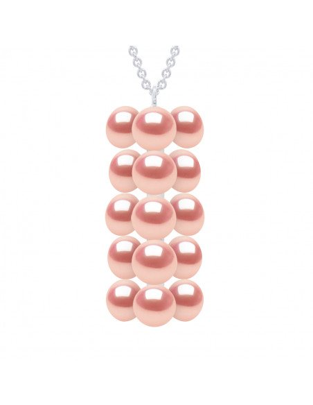 Collana a catena in argento 925 con pendente Talismano 20 perline culturale - Agata