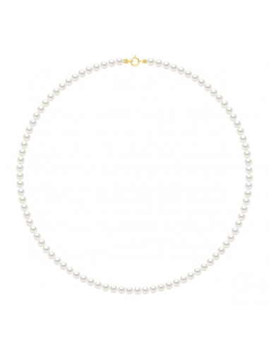 Chiusura a morsetto in oro giallo o oro bianco e perle rotonde da 4 mm - 7 colori - Veronika