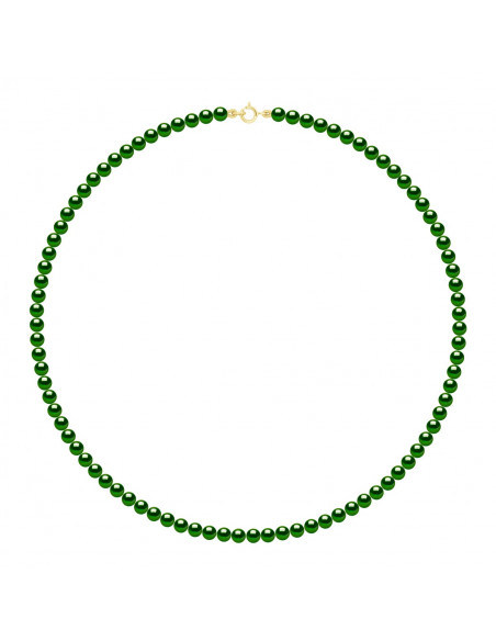 Clamp clasp yellow gold or white gold and round pearls 4 mm - 7 color - Veronika