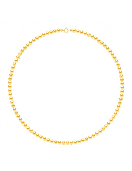 Klemmverschluss Gelbgold oder Weißgold und Runde Perlen 4 mm - 7 Farbe - Veronika