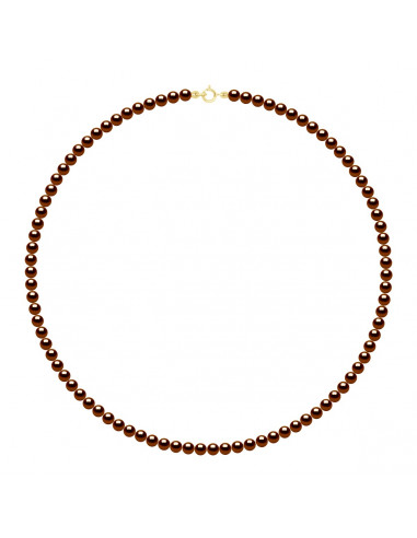 Clamp clasp yellow gold or white gold and round pearls 4 mm - 7 color - Veronika