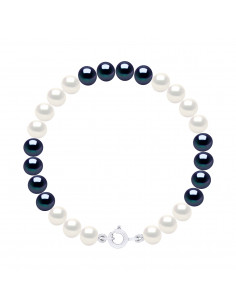 Braccialetto per fibbia d'oro, perline culturali Culture rotonde Colori alternativi 6 mm - 4 colori - Zoa