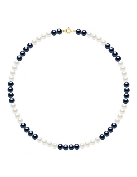 Collana in Gold Closp, perline di coltura rotonda Colori alternativi 6 mm - 4 colori - Zoa