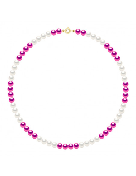 Collana in Gold Closp, perline di coltura rotonda Colori alternativi 6 mm - 4 colori - Zoa