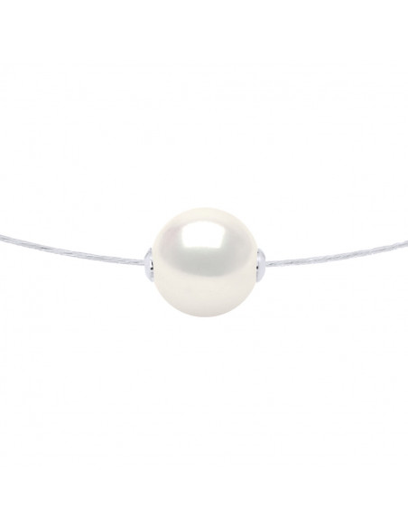 Collar de cable de oro y cuentas de cultivo de 10 mm - 3 colores - Paula