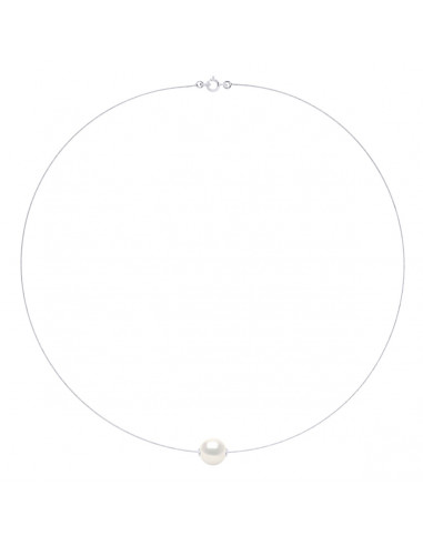 Collier Câble en Or et Perle de Culture 10 mm - 3 Coloris - PAULA