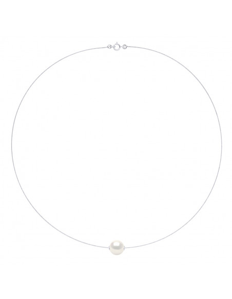 Gold Cable Necklace and 10 Mm Culture Bead - 3 Colors - Paula