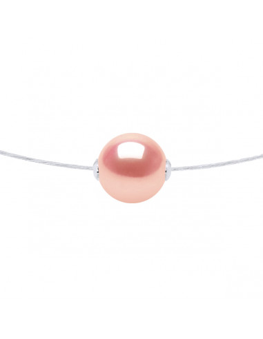 Gold Cable Necklace and 10 Mm Culture Bead - 3 Colors - Paula