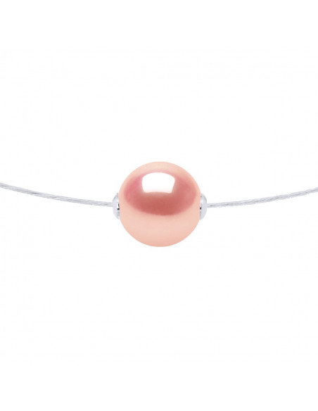 Gold Cable Necklace and 10 Mm Culture Bead - 3 Colors - Paula