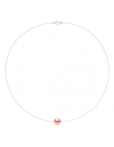 Gold Cable Necklace and 10 Mm Culture Bead - 3 Colors - Paula