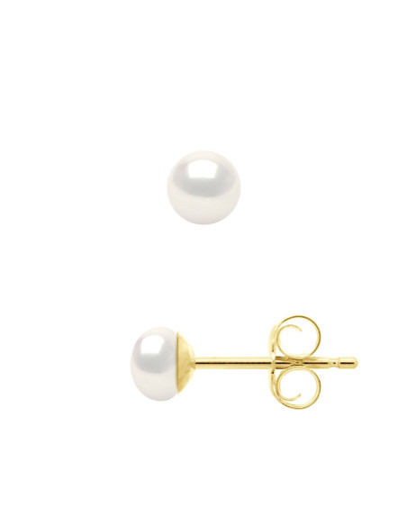 Vermeil Earrings - Culture Beads 4-5 mm - MIA
