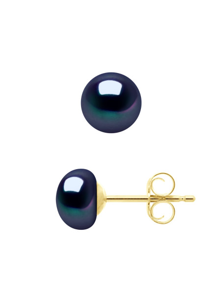 Vermeil Earrings - Culture Beads 6-7 mm - Mio