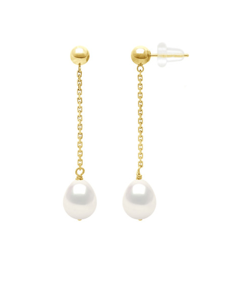 Orecchini in sospeso dell'acqua - Perle di cultura 7-8 mm - Tica