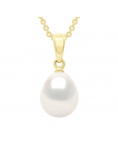 Ciondolo in oro bianco e vera perla