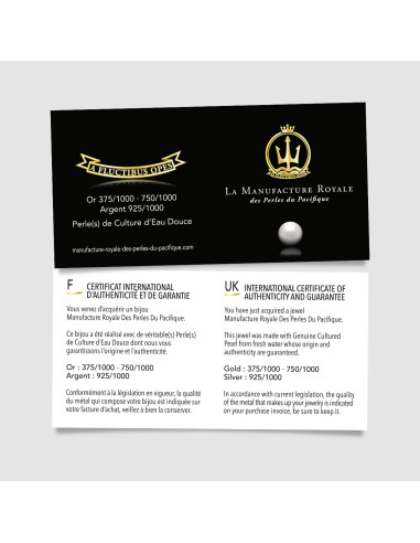 Creoles Pearl Culture and Black Obsites-Silver 925-Cassiopee