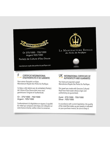 Creoles Pearl Culture and Black Obsites-Silver 925-Cassiopee