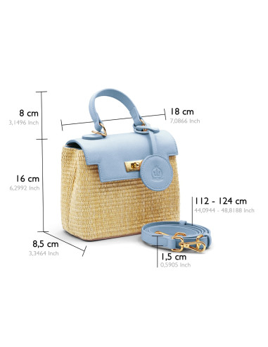 Piccola borsa Manihi - blu cielo