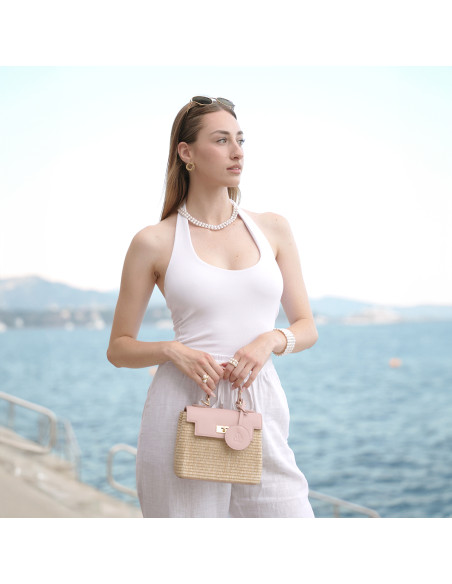 Piccola borsa Manihi - Rose