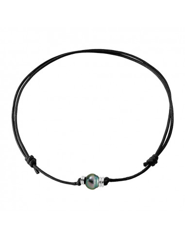 Collana di collegamento in argento 925 e tahiti perla 10mm - Munoko