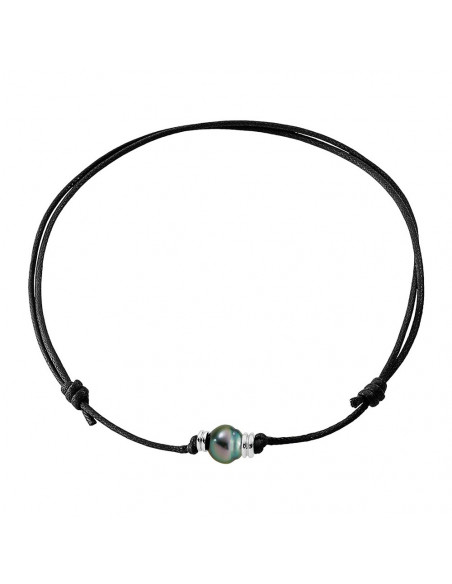 Collana di collegamento in argento 925 e tahiti perla 10mm - Munoko