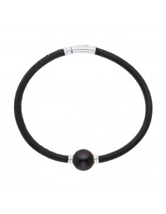 Bracelet Véritable Perle Fermoir et Viroles Argent massif