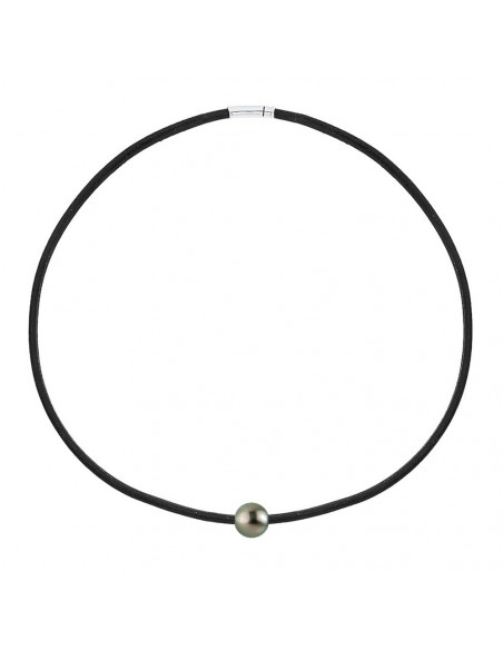 Genuine Tahitian Pearl Necklace and Silver Silver Croles