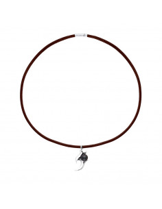 Colgante tribal de plata sólida y perla real