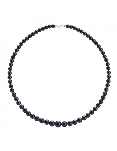 Collana Classifica in autunno della vera chiusura in oro per perle nere