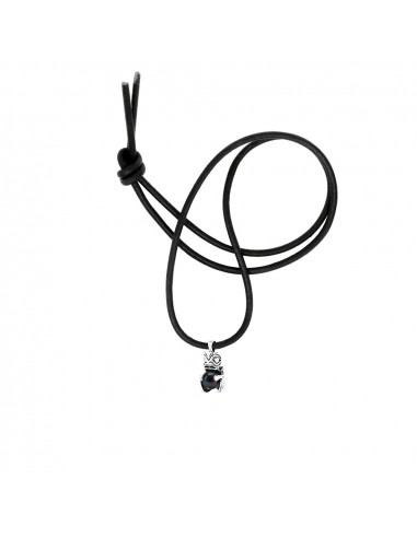 Collana in pelle per scegliere il pendente tribale argento nero di perla originale