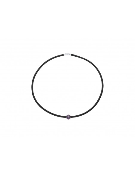 Collier Cuir Homme Argent 925 & Perle de Culture - Manufacture Royale des Perles du Pacifique