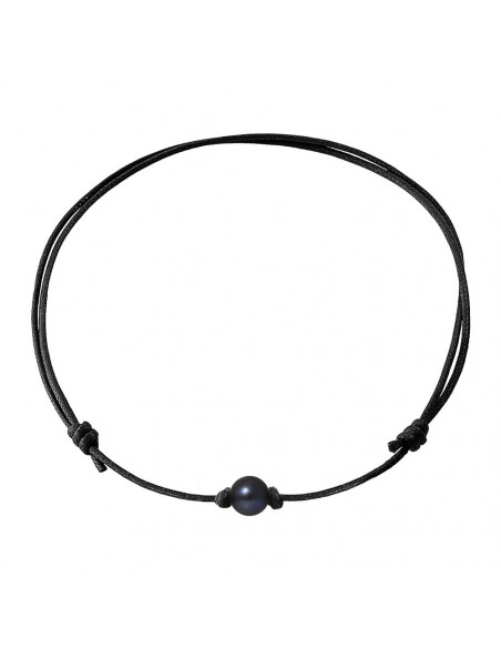 Collana di collegamento a colori personalizzabile e vera perla nera