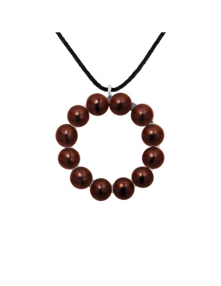 Collier Talisman - 12 Véritables Perles