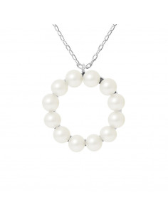 Collier Pendentif 12 Perles de Culture - 3 Coloris - Argent 925 - ZIA