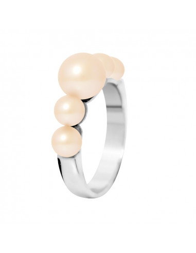 Perle di coltura rotonda 4 e 7 mm - 3 colori - Argento 925 - Rosy