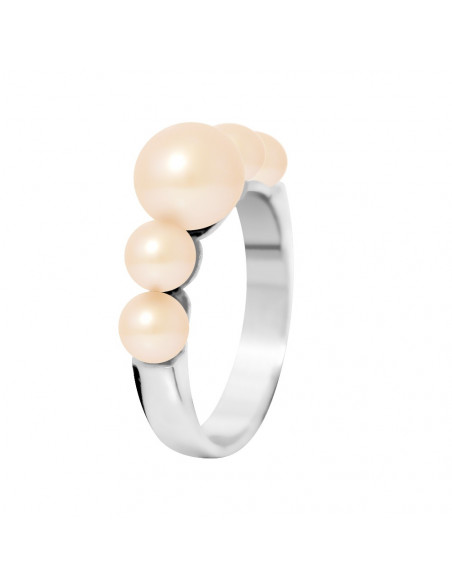 Perle di coltura rotonda 4 e 7 mm - 3 colori - Argento 925 - Rosy