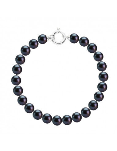 Yellow gold clamp bracelet and real white pearls