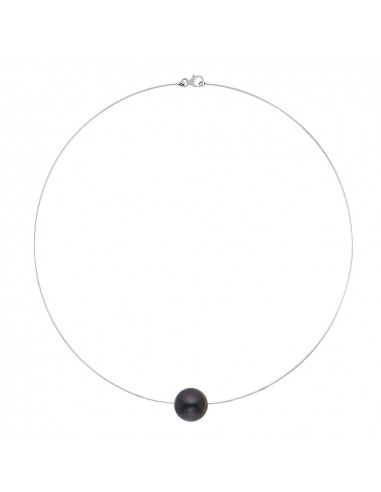 18k yellow gold cable necklace and genuine golden pearl