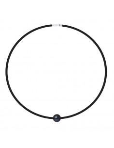 Collar de perlas genuinas y cierre de plata