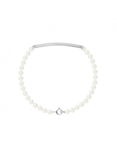 Braccialetto Gourmet Rank of Semi Turl Pearls 4 mm - Argento 925 - EMA