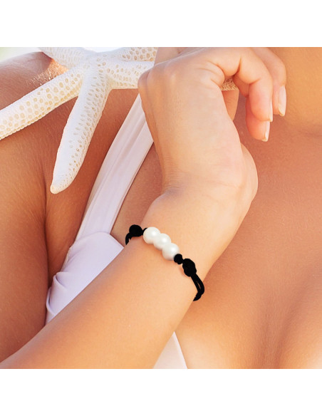 Trio-Armband von echten Perlen zur Auswahl