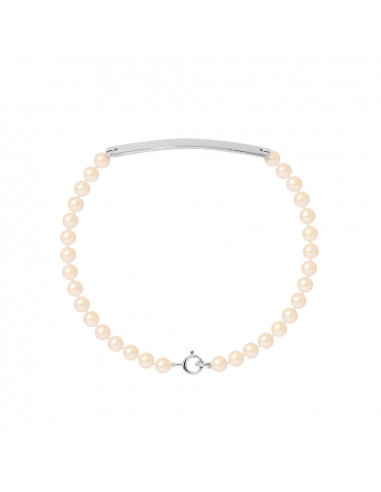 Braccialetto Gourmet Rank of Semi Turl Pearls 4 mm - Argento 925 - EMA