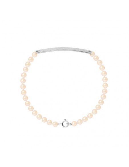 Braccialetto Gourmet Rank of Semi Turl Pearls 4 mm - Argento 925 - EMA