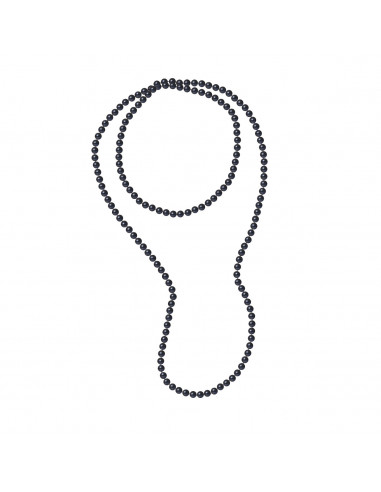 Collana Semi tondo Perle di coltura 7 mm - lunghezza 120 cm - 4 colori - Nelly