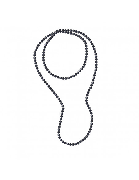 Necklace Semi Round Culture Beads 7 mm - Length 120 cm - 4 Colors - Nelly
