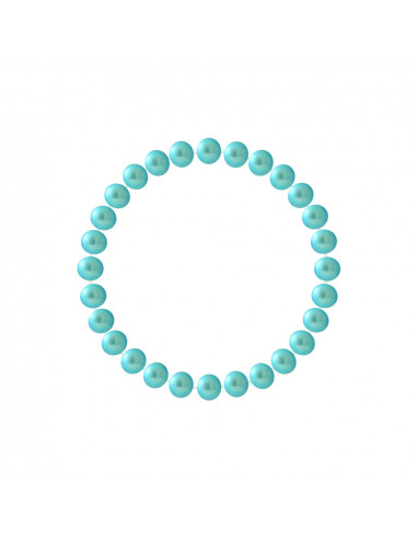 6 mm round semi round bead bracelets - 3 colors - Lina